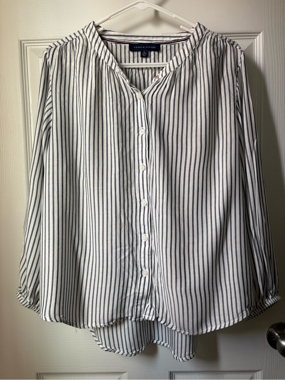 Tommy Hilfiger Flowy Striped Button Blouse